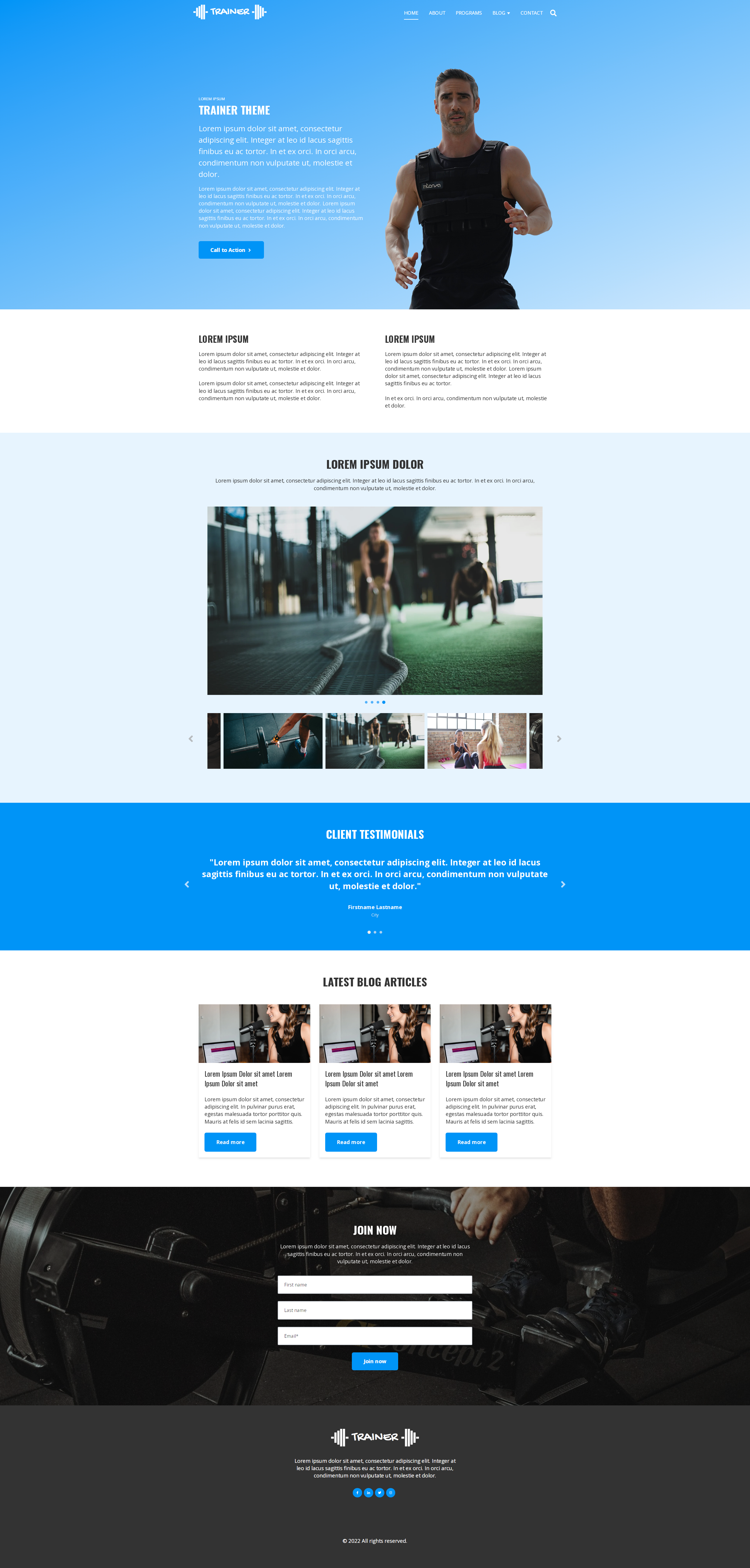 Homepage template
